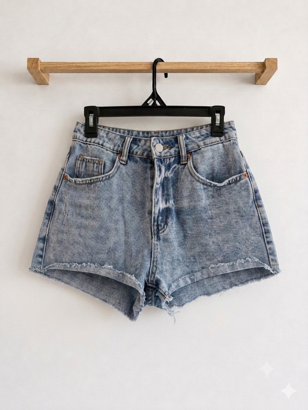 Shein Light Blue Denim High-Waist Women’s Shorts | Size 26